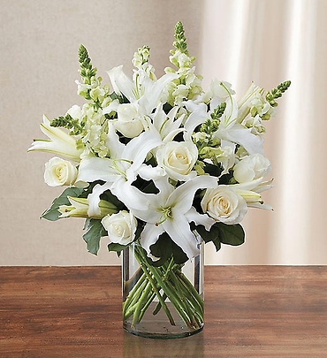 Classic All-White Arrangement