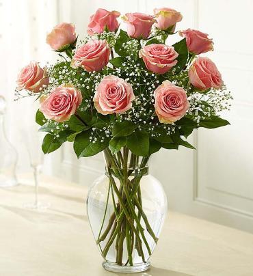 Pretty Pink Roses - up to 3 dozen