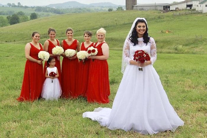 Bridal party - Red and white
