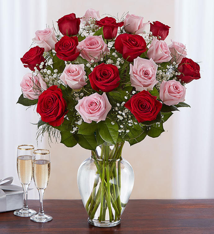 Pink and Red Rose Bouquet