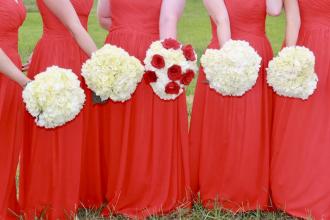 Bridal Bouquets - Red and white