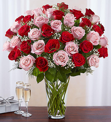 Pink and Red Rose Bouquet