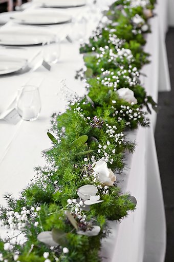 Wedding Head Table with Garland