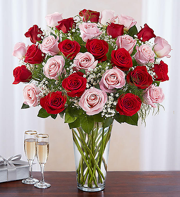 Pink and Red Rose Bouquet